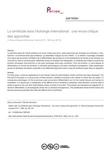 La similitude dans l échange international : une revue critique des approches - article ; n°1 ; vol.8, pg 89-134