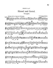 Partition cor 1, 2, 3, 4, Hänsel und Gretel, Märchenspiel in drei Bildern