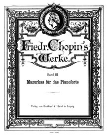 Partition Cover Pages, Mazurka en A minor,  B.134, A minor, Chopin, Frédéric