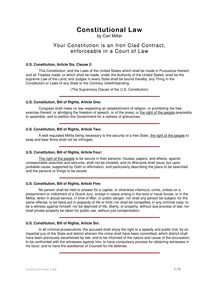 The US Contitituion - A Contract For The Citizens