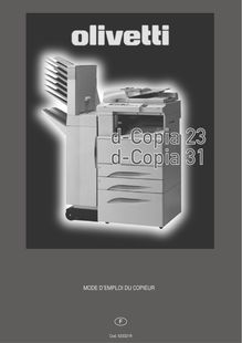 Notice  Photocopieuse Olivetti  d-Copia 23