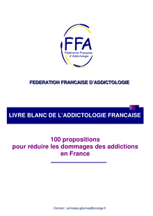 Livre blanc de l ADDICTOLOGIE - Fédération française d ...