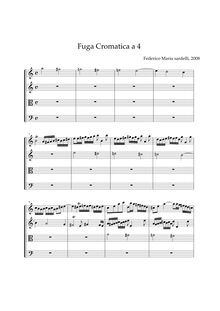 Partition complète, Fuga cromatica a 4 pour cordes et continuo, Sardelli, Federico Maria