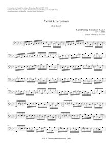 Partition complète, pédale-Exercitium, G minor, Bach, Johann Sebastian