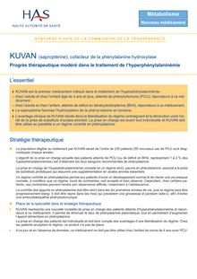 KUVAN - Synthèse d avis KUVAN - CT6206