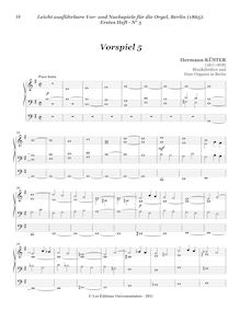 Partition Vorspiel 5, Leicht ausführbare Vor- und Nachspiele für die Orgel, bande 1