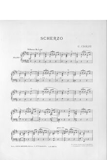 Partition No.4 Scherzo,  pour le piano, Ciolfi, C