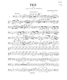 Partition de violoncelle, Piano Trio No.1, Op.32, Godard, Benjamin