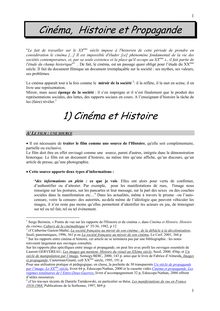 Cinéma, Histoire et Propagande 1) Cinéma et Histoire
