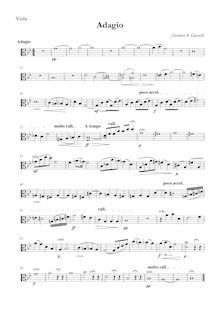 Partition viole de gambe, Adagio pour cordes, Gm, Gianelli, Gustavo Biciato