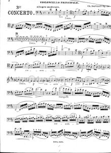 Partition de violoncelle, violoncelle Concerto No.3, D major par Karl Davydov