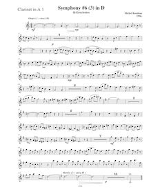 Partition clarinette 1 (A), Symphony No.6  Magnificat , D major par Michel Rondeau
