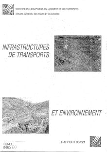 Infrastructures de transport et environnement. (Rapport n°90-221) : 9480_1