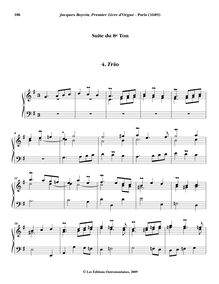 Partition , Trio à deux Dessus, Oeuvres complètes d orgue, Boyvin, Jacques par Jacques Boyvin