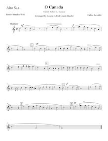 Partition Alto Saxophone (E♭), Ô Canada, O Canada, Lavallée, Calixa