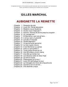 GILLES MARCHAL AUBIGNETTE LA REINETTE