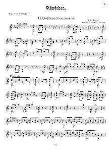 Partition guitare 2, Ständchen, A minor/major, Mertz, Johann Kaspar