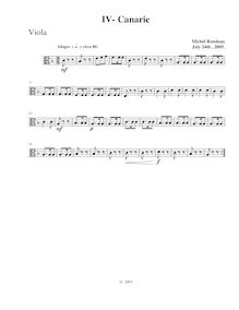 Partition viole de gambe,  No.5 en F major, F major, Rondeau, Michel par Michel Rondeau