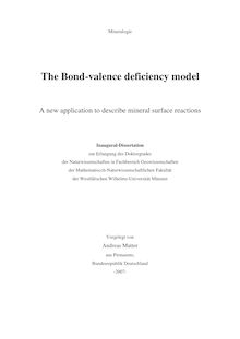 The bond-valence deficiency model [Elektronische Ressource] : a new application to describe mineral surface reactions / Andreas Mutter