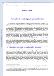[hal-00151645, v1] Normalisation statistique et plasticité sociale