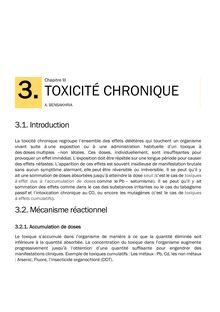 Toxicité chronique