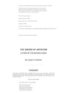 The Sword of Antietam - A Story of the Nation s Crisis