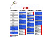 Calendrier cours 2009 2010
