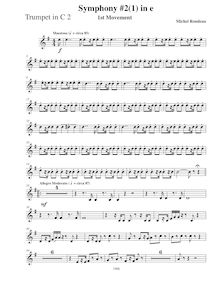 Partition trompette 2 (C), Symphony No.2, E minor, Rondeau, Michel