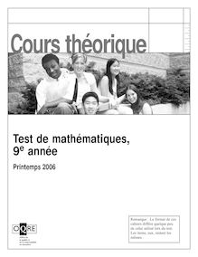Test de mathématiques, 9e année - Cours théorique - Printemps 2006