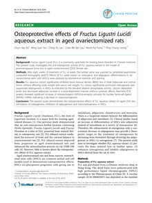 Osteoprotective effects of Fructus Ligustri Lucidiaqueous extract in aged ovariectomized rats