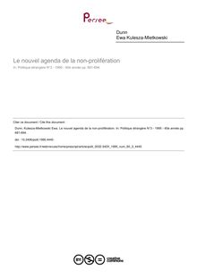 Le nouvel agenda de la non-prolifération - article ; n°3 ; vol.60, pg 681-694