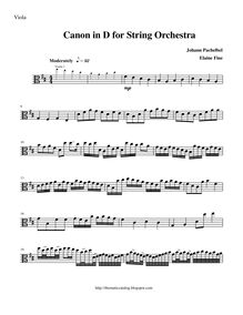 Partition de viole de gambe, Canon et Gigue, Kanon und Gigue für drei Violinen und Basso Continuo