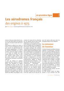 Les plateformes aériennes de 1890 à 2000 en France métropolitaine. Les aérodromes français des origines à 1975.