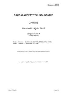 Bac 2015: sujet épreuve anticipée Français Bac Technologique aux Antilles !