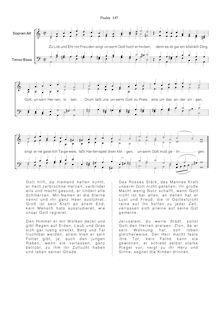 Partition Ps.147: Zu Lob und Ehr mit Freuden singt, SWV 252, Becker Psalter, Op.5