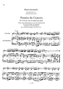 Partition complète, 12 Sonate à flauto traversiere solo e basso par Pietro Antonio Locatelli