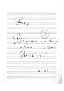 Partition basson, Les brigands, Opéra bouffe en trois actes, Offenbach, Jacques