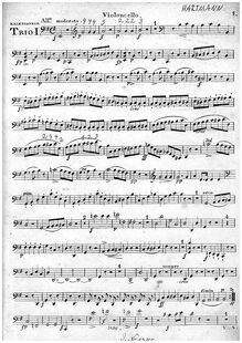 Partition violoncelle, Piano Trio No.1, Kalkbrenner, Friedrich Wilhelm