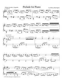 Partition complète, Piano Prelude No.7, Harrington, Jeffrey Michael