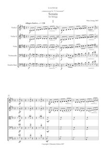 Partition Mvt.1, Sonata pour cordes, Zwaag, Wim