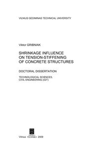 Shrinkage Influence on Tension-Stiffening of Concrete Structures ; Susitraukimo įtaka gelžbetoninių elementų tempiamosios zonos elgsenai