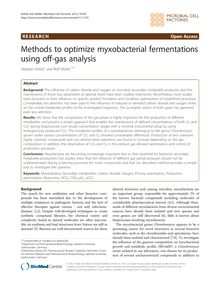 Methods to optimize myxobacterial fermentations using off-gas analysis
