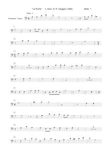Partition chœur I: ténor Trombone, La porta, Taeggio, Giovanni Domenico Rognoni