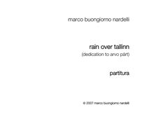 Partition Camplete score, rain over tallin, Buongiorno Nardelli, Marco