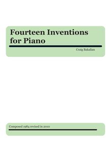 Partition de piano, Inventions, Bakalian, Craig