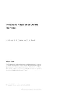 Network Resilience Audit Service