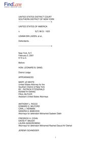 US v. bin Laden Trial Transcript - 2-05-01