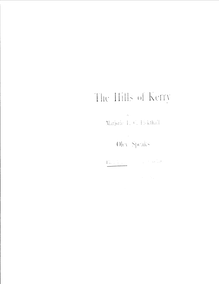 Partition Version pour haut voix en F major, pour Hills of Kerry