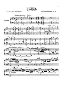 Partition orgue , partie, Trio sur  Norma , opéra de Bellini, Brisson, Frédéric