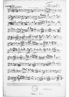 Partition flûte, Divertimento en G major, H.642, G major, Bach, Carl Philipp Emanuel
